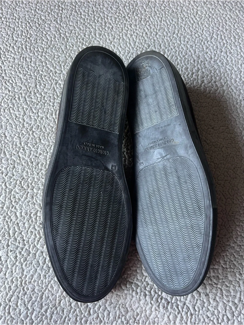 Giorgio Armani Made in Italy Brown Suede Slip On Sneakers Loafers Office EU 45